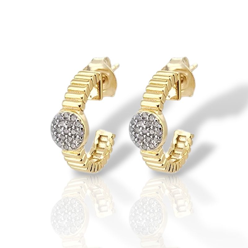 Φωτογραφία από Σκουλαρίκια μισό κρικάκι απο επιχρυσωμένο ασήμι 925° (code FC012613)