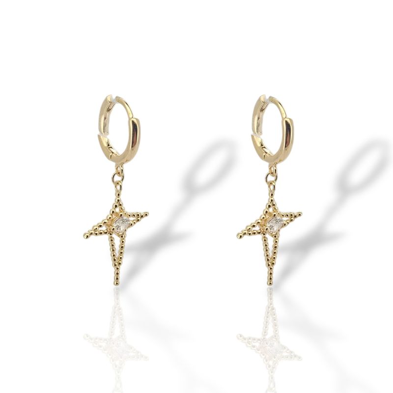 Φωτογραφία από Σκουλαρίκια κρεμαστά απο επιχρυσωμένο ασήμι 925° (code FC013149)