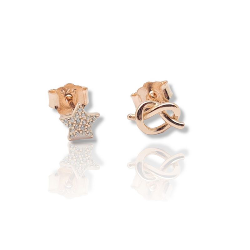 Φωτογραφία από Orecchini Stella & Nodo in argento 925° dorato