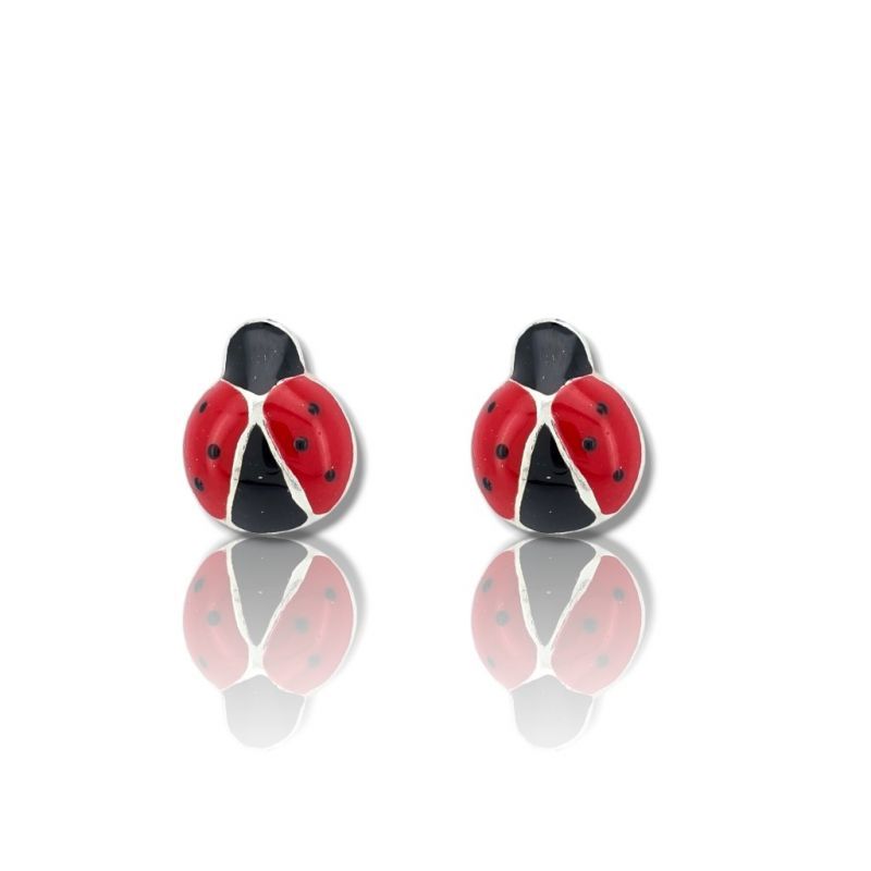 Φωτογραφία από Platinum plated, Lady Bug, silver 925º  earrings  (codeTX2688) 