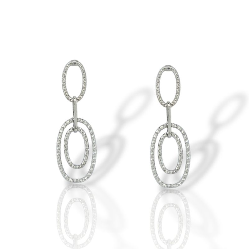 Φωτογραφία από Σκουλαρίκια κρεμαστά απο επιπλατινωμένο ασήμι 925° (code SVX2301927)