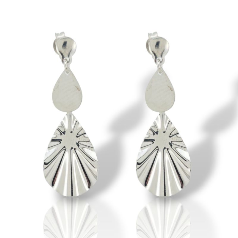 Φωτογραφία από Σκουλαρίκια κρεμαστά απο επιπλατινωμένο ασήμι 925° (code SVX2500716)