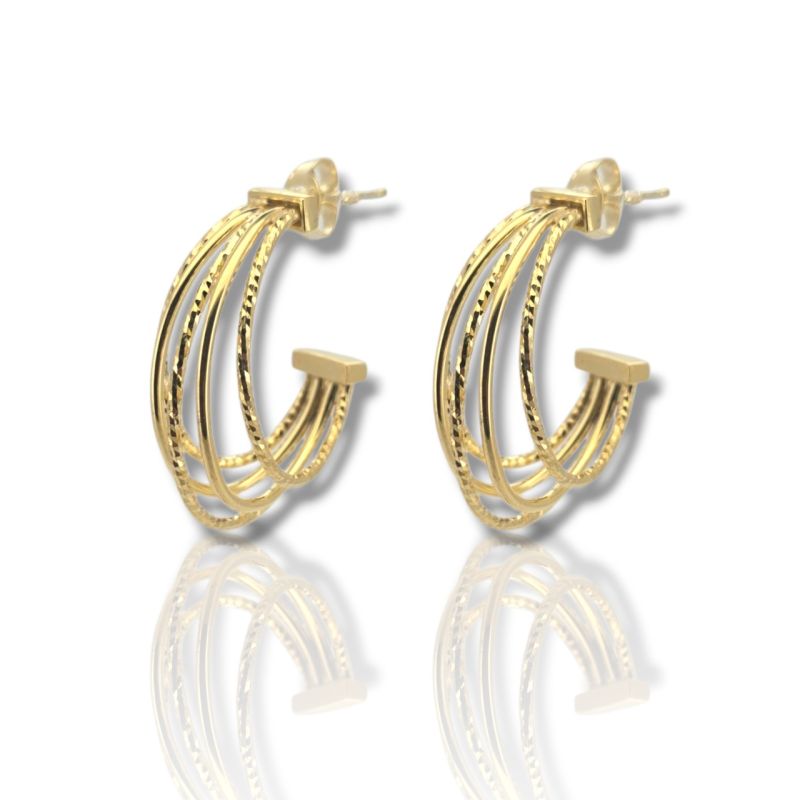 Φωτογραφία από Σκουλαρίκια μισό κρικάκι απο επιχρυσωμένο ασήμι 925° (code SVX2501025D)