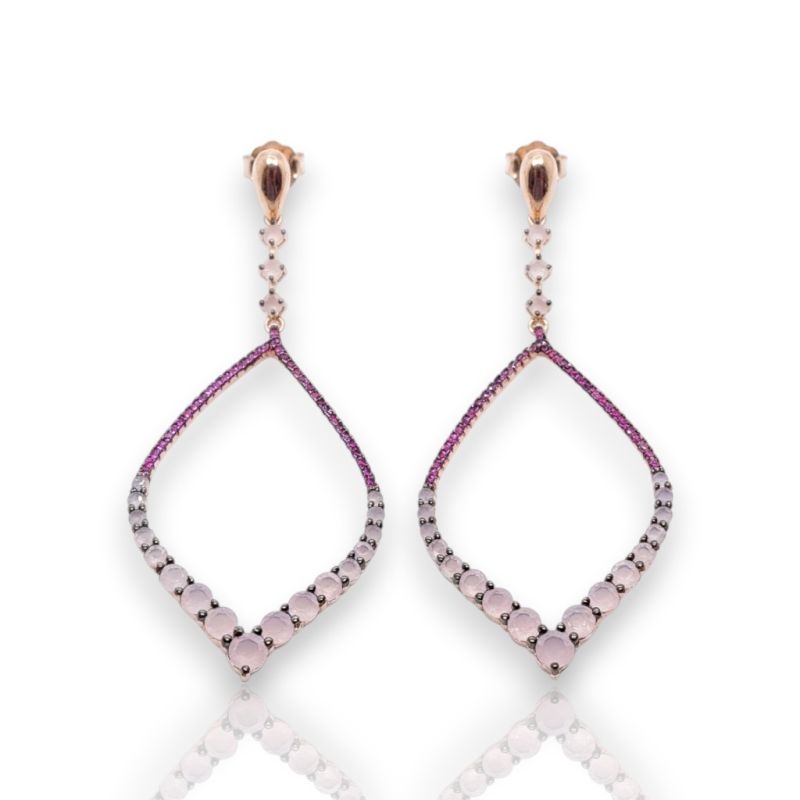 Φωτογραφία από Rose gold plated silver 925º drop earrings (code FC001228)