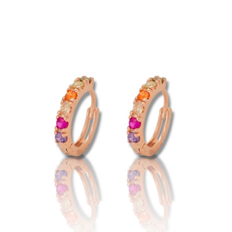 Φωτογραφία από Rose-gold plated silver 925º hoop earrings (code FC001721)