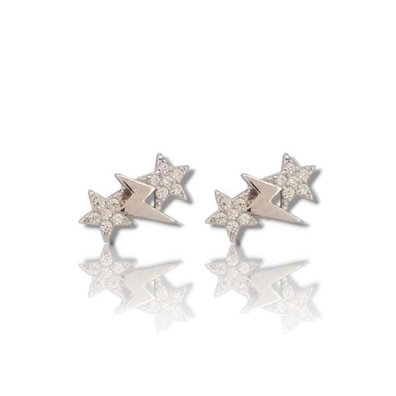 Φωτογραφία από Platinum plated silver 925º earrings with stars (code FC005231)