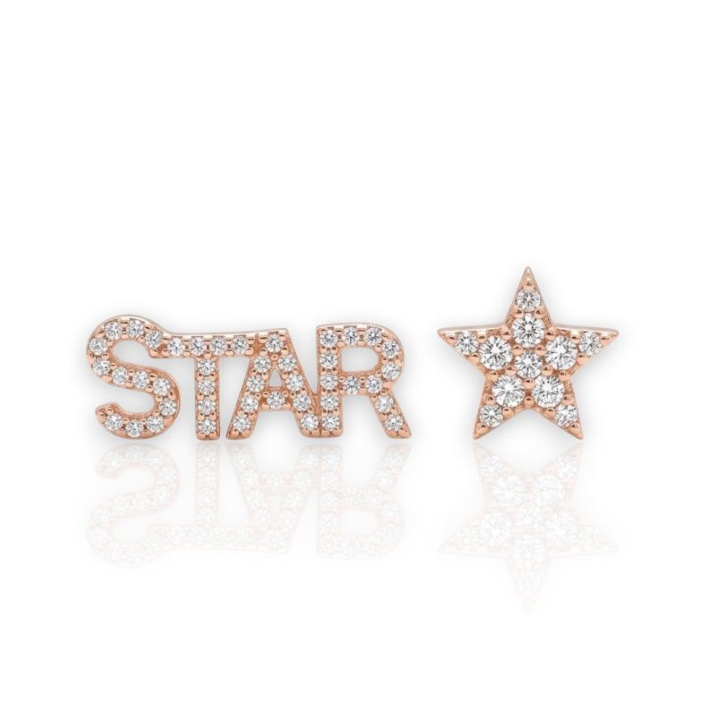 Φωτογραφία από Σκουλαρίκια STAR απο επιχρυσωμένο ασήμι 925° (code FC005756)