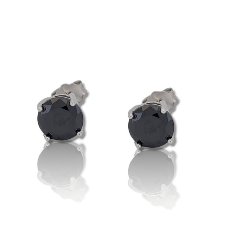 Φωτογραφία από Platinum plated silver 925º single stone earrings (code FC000618/7)