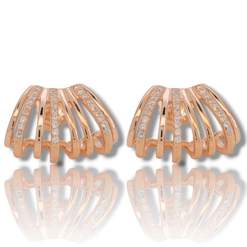 Φωτογραφία από Rose gold plated silver 925º hoop earrings (code FC007339)