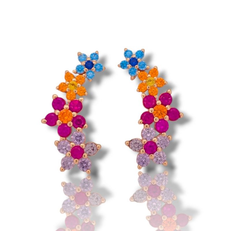 Φωτογραφία από Orecchini in argento 925° dorato oro Rosa (code FC007502)