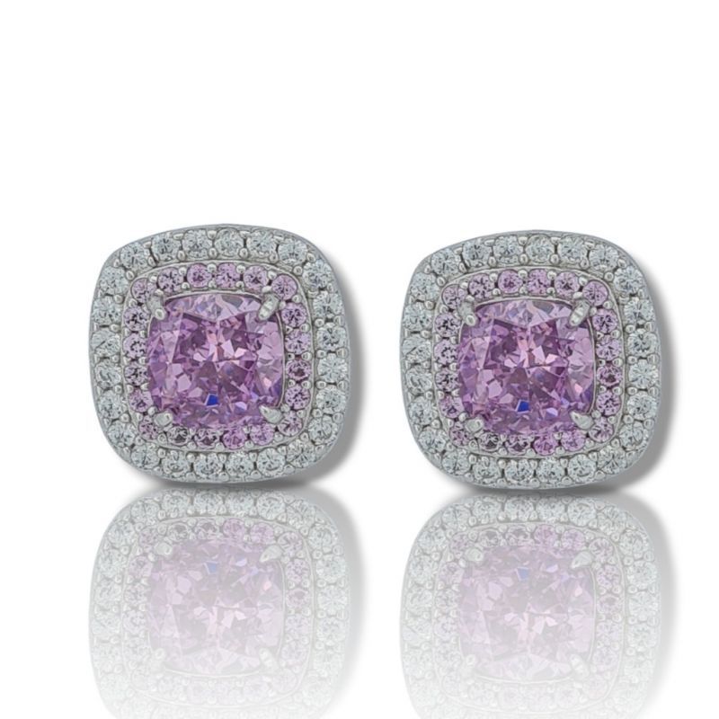 Φωτογραφία από Orecchini in argento 925° rodiato con zirconi cubici con pietra sintetica fucsia (code FC007879)