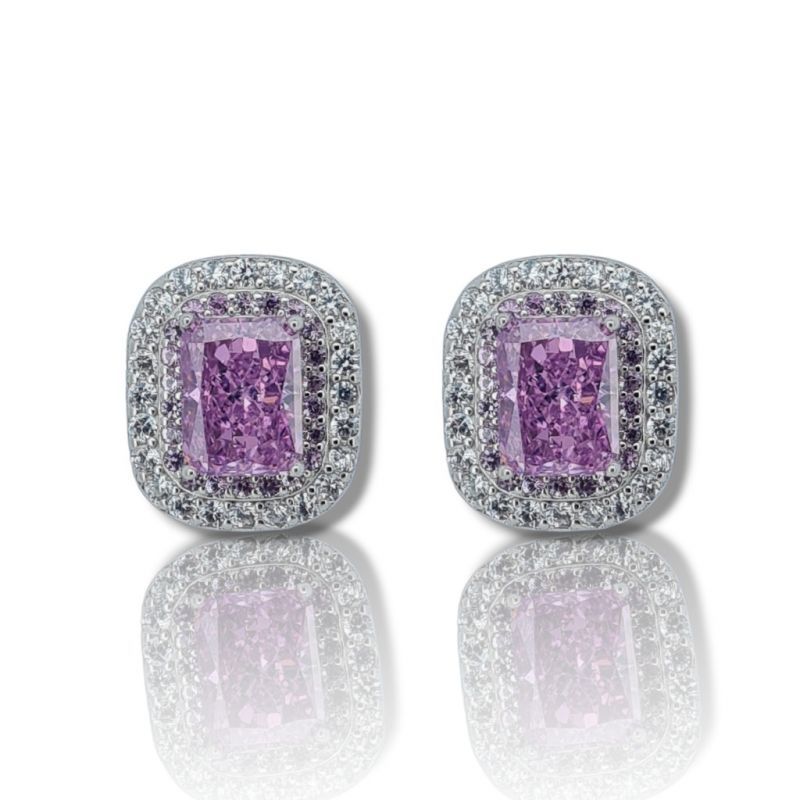 Φωτογραφία από Orecchini in argento 925° rodiato con zirconi cubici con pietra sintetica fucsia (code FC007884)