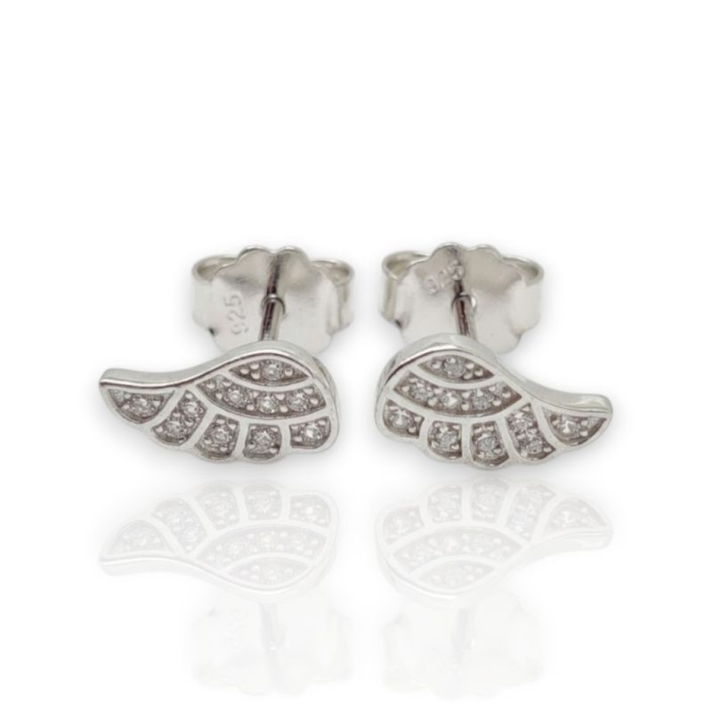Φωτογραφία από Platinum plated silver 925º wing earrings (code FC008544)