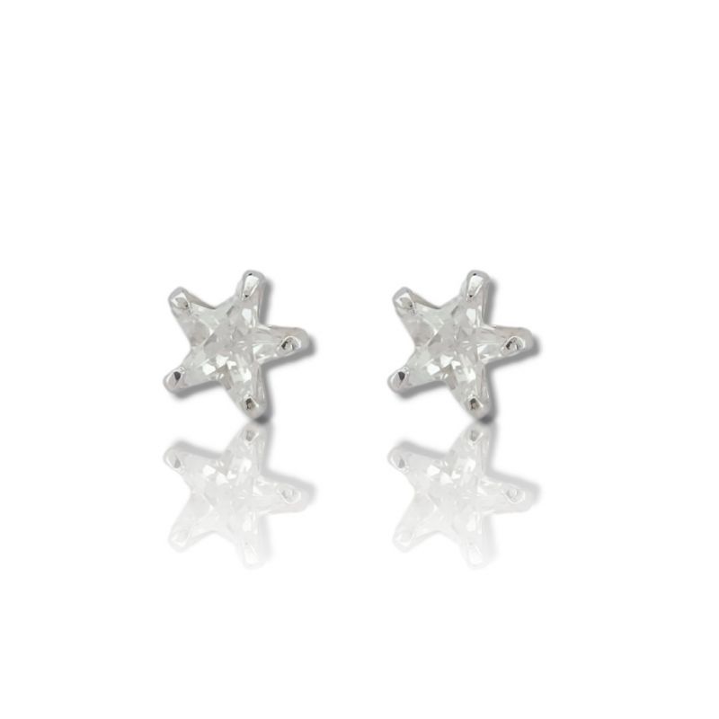 Φωτογραφία από  Platinum plated silver 925 earrings with stars (code FC011279)