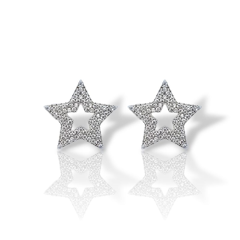 Φωτογραφία από Orecchini Stelle in argento 925° rodiato (FC002989)