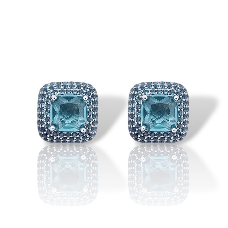 Φωτογραφία από Orecchini in argento 925° rodiato con zirconi cubici  (code FC008185)