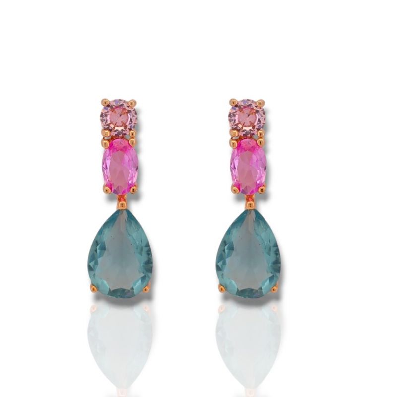 Φωτογραφία από Orecchini in argento 925° dorato oro Rosa (code FCM2697)