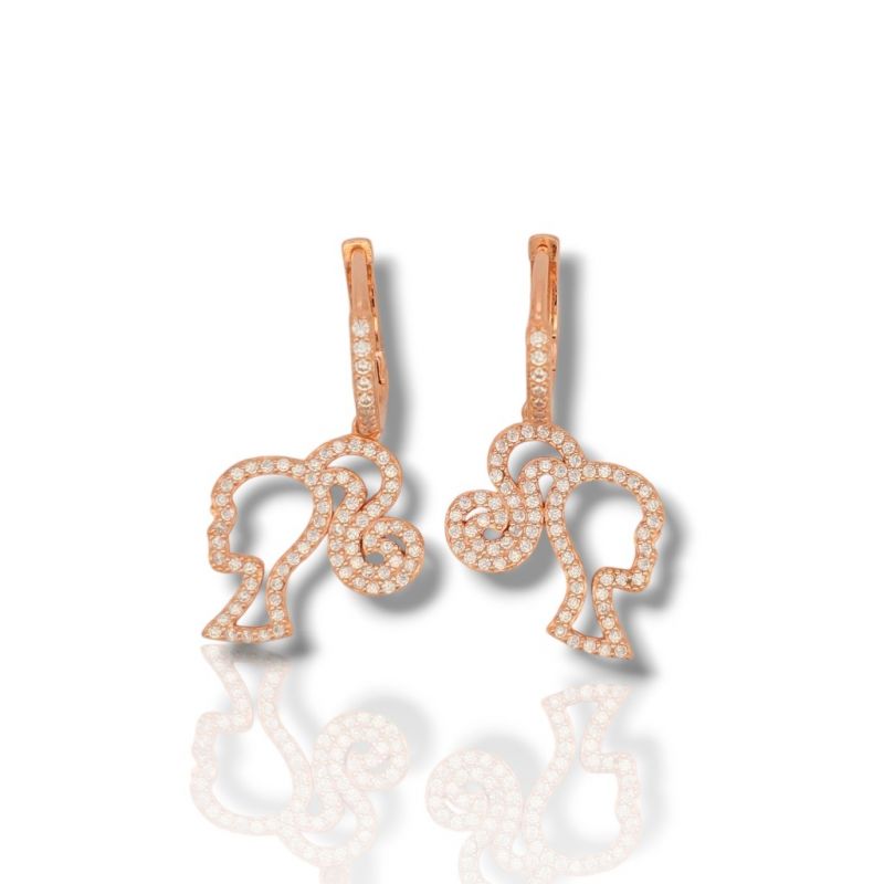 Φωτογραφία από Orecchini in argento 925° dorato oro rossa (code FCM2698)