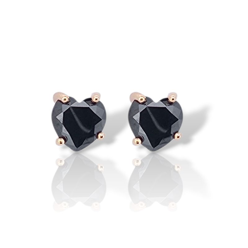 Φωτογραφία από Orecchini cuori in argento 925° dorato oro Rosa (GEM7855)