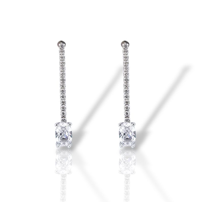 Φωτογραφία από Σκουλαρίκια απο επιπλατινωμένο ασήμι 925° (code H002852)