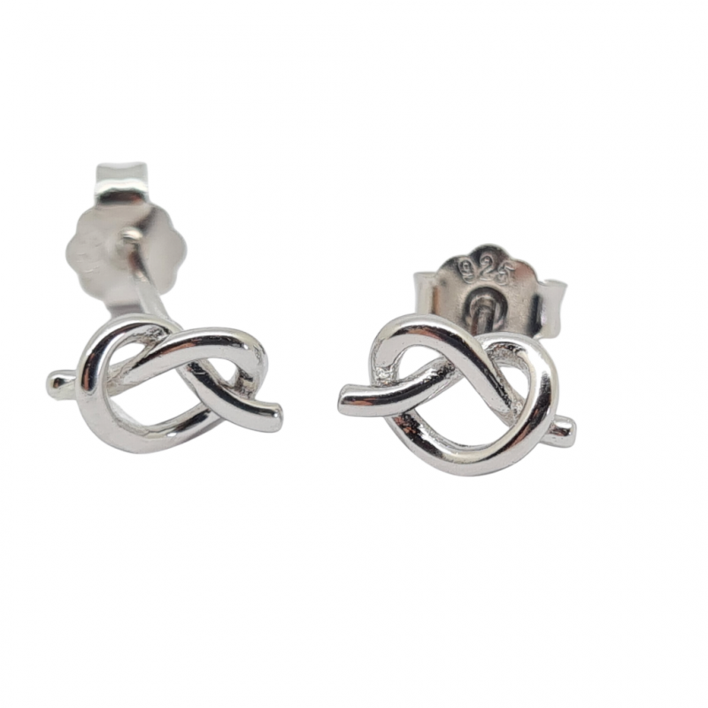 Φωτογραφία από Platinum plated silver 925º knot earrings(code EA005674)