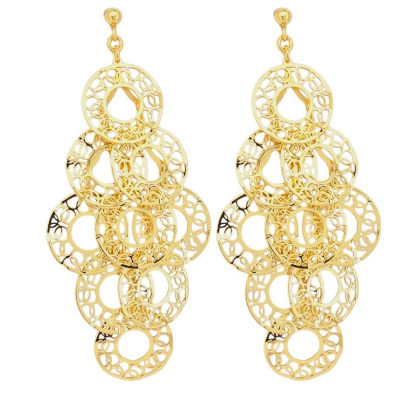 Φωτογραφία από Orecchini pendenti in argento 925° dorato (code SHK 905137)