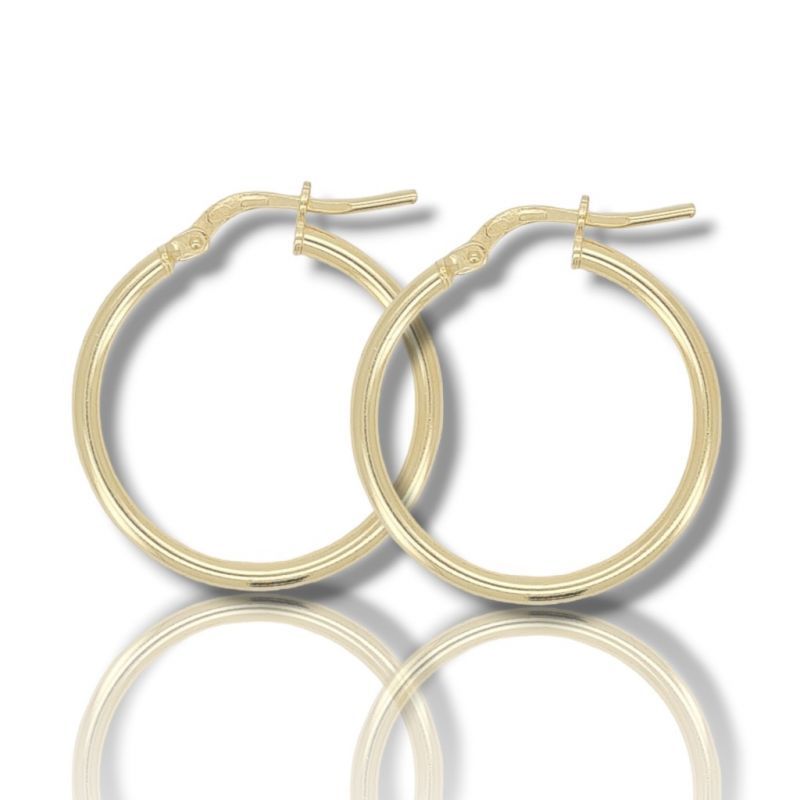 Φωτογραφία από Orecchini cerchio in argento 925° dorato  (code SHK012)