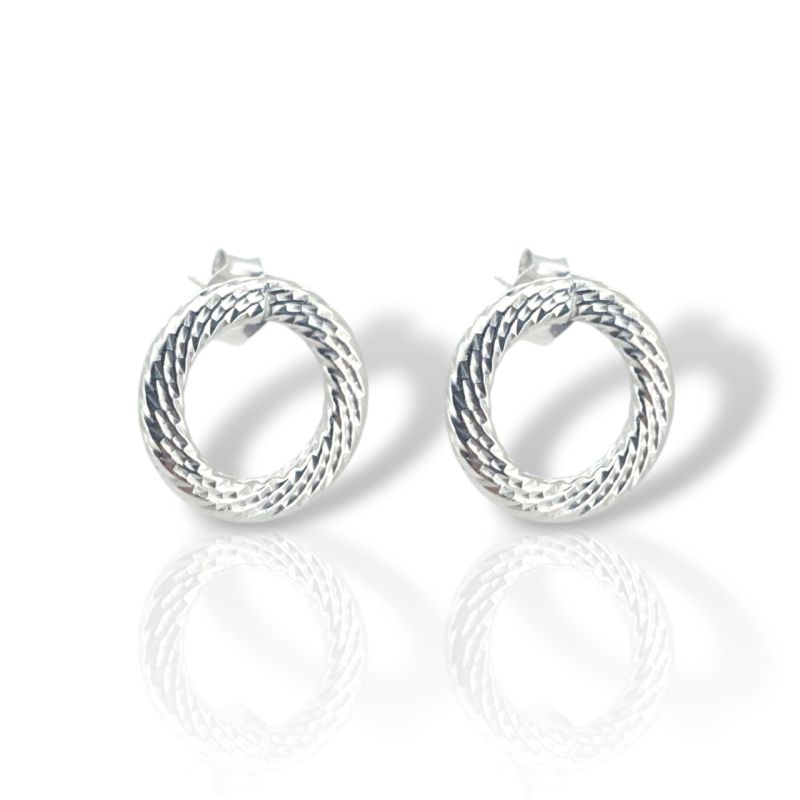 Φωτογραφία από Σκουλαρίκια κρικάκια απο επιπλατινωμένο ασήμι 925° (code SVX2401343)