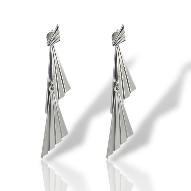 Φωτογραφία από Σκουλαρίκια κρεμαστά απο επιπλατινωμενο ασήμι 925° (code SVX2500700)