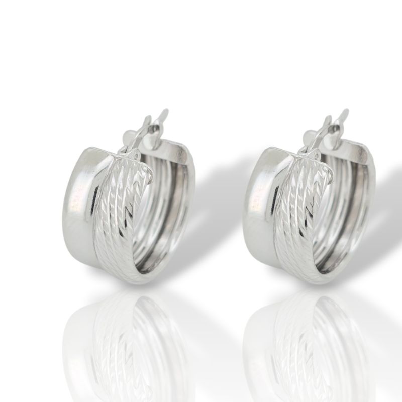 Φωτογραφία από Σκουλαρίκια κρικάκι απο επιπλατινωμένο ασήμι 925° (code SVX2500853)