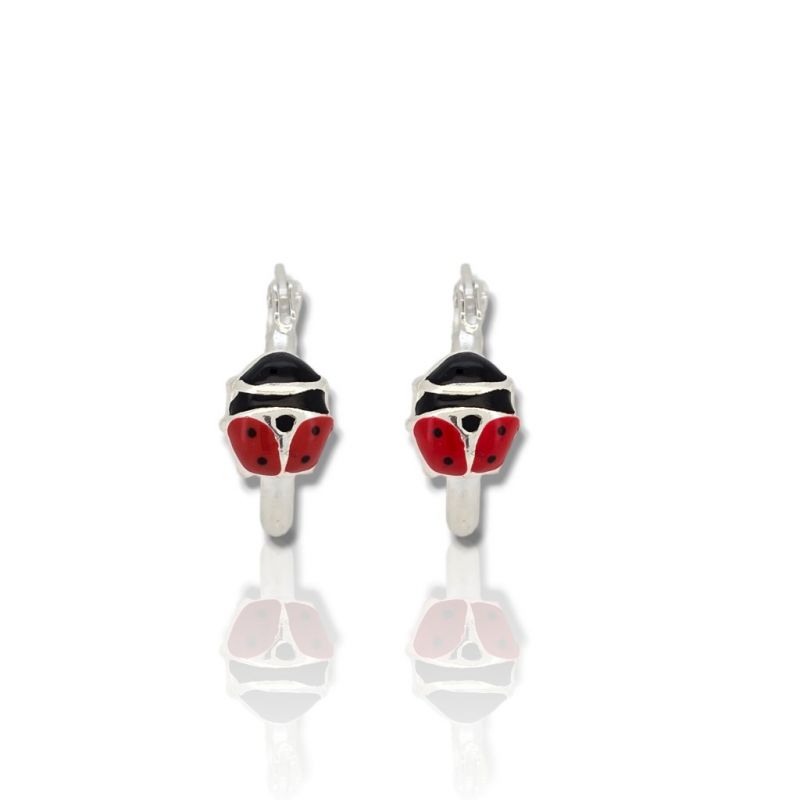 Φωτογραφία από Platinum plated, Lady Bug, silver 925º  earrings  (code TX2856)