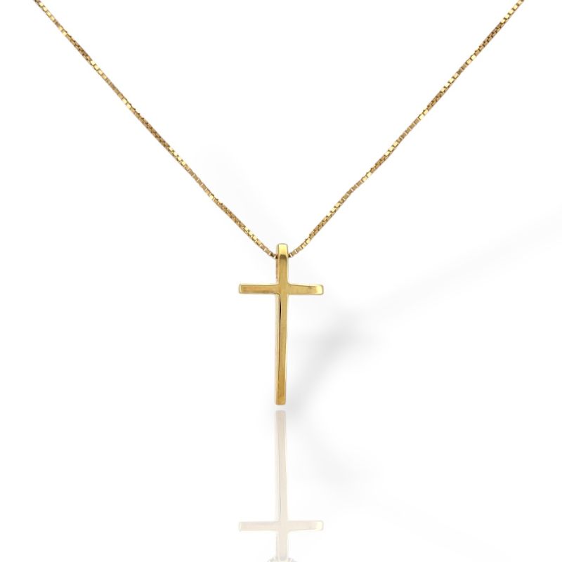 Φωτογραφία από Σταυρός επιχρυσωμένος (με αλυσίδα) απο ασήμι 925° (code M008210)