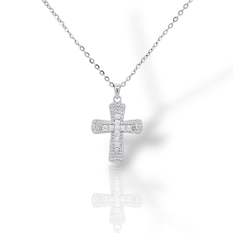 Φωτογραφία από Croce in argento 925° dorato placcato (code FC012963)