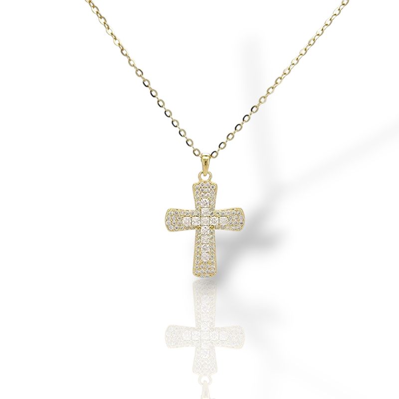 Φωτογραφία από Croce in argento 925° dorato oro Giallo (code FC012964)