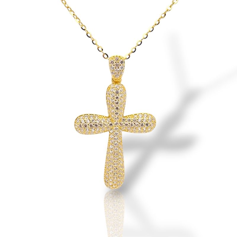 Φωτογραφία από Croce in argento 925° dorato oro Giallo (code FC013021)