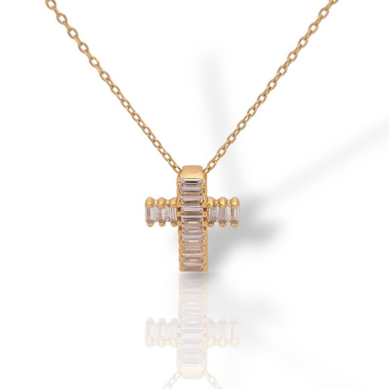 Φωτογραφία από Gold plated silver 925° cross  ( FCM2722)