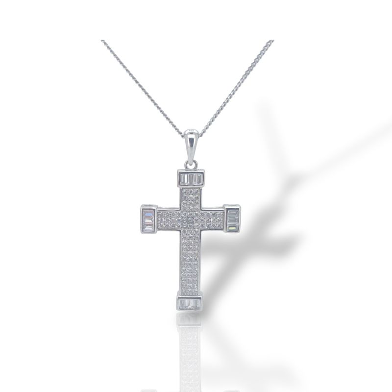 Φωτογραφία από Croce in argento 925° rodiato GEM001492