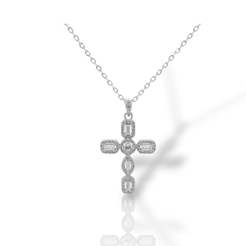 Φωτογραφία από Croce in argento 925° rodiato GEM24634