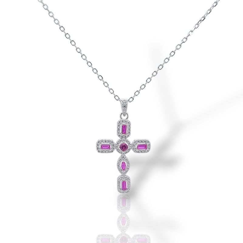 Φωτογραφία από Croce in argento 925° rodiato (code GEM24636)