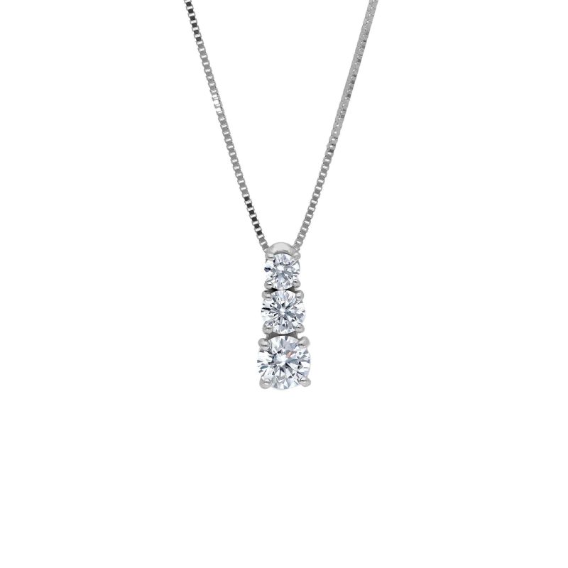 Φωτογραφία από Punto di luce in oro bianco κ9 con zirconia cubica (code S168875)