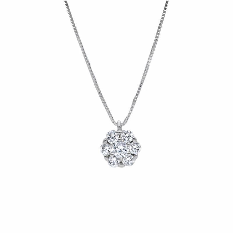 Φωτογραφία από White gold necklace k9 with zircon  (code S173893)
