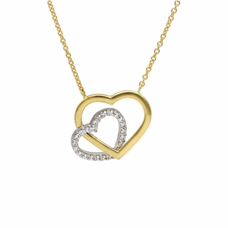 Φωτογραφία από Girocollo in oro giallo k9 con 2 cuori (code S203352)