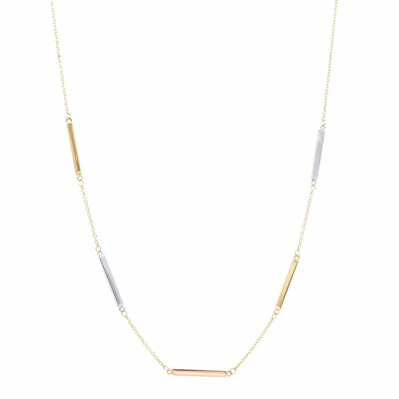 Φωτογραφία από Girocollo in oro giallo, oro bianco e oro rosa k14 (code S209647)