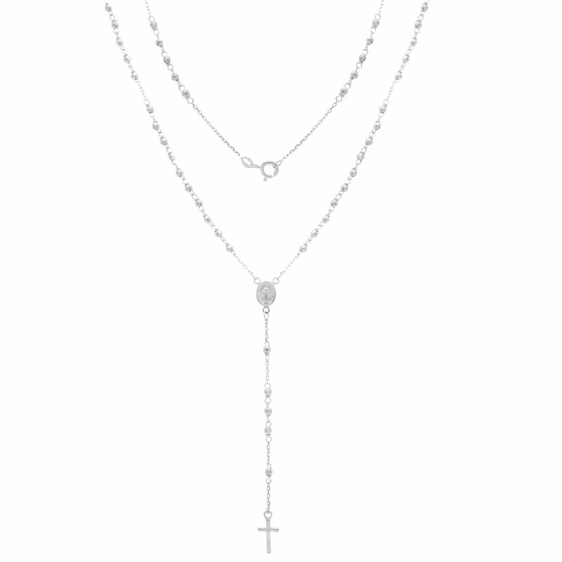 Φωτογραφία από White gold rosary necklace k14 (code S220667)