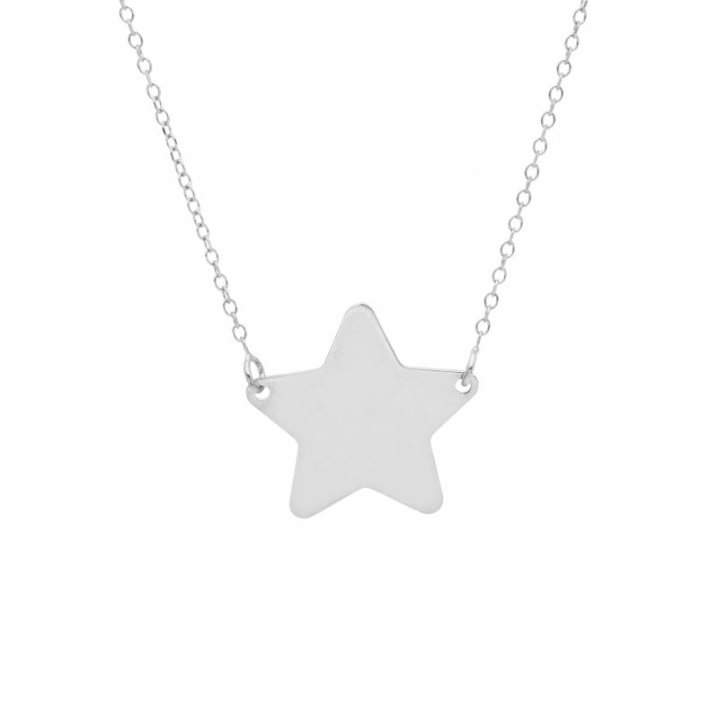 Φωτογραφία από Girocollo Stella in oro bianco k14 (code S230899)