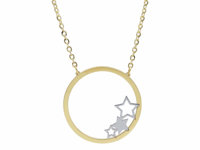 Φωτογραφία από Girocollo Stelle in oro giallo e oro bianco k9 (code S231630)