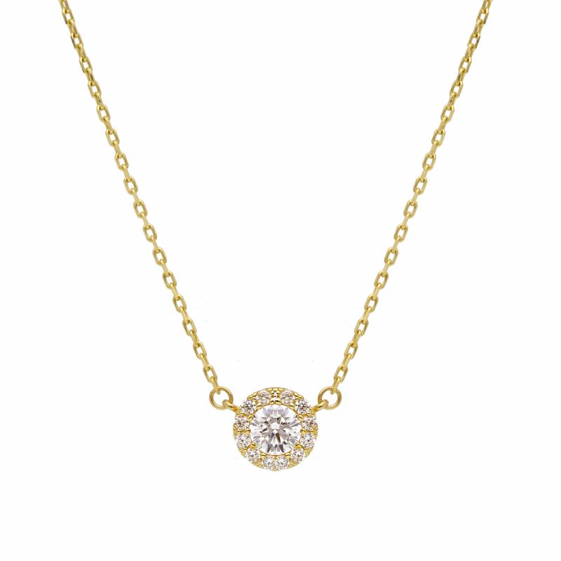 Φωτογραφία από Girocollo in oro Giallo k14 con zirconi cubici (code S244036)