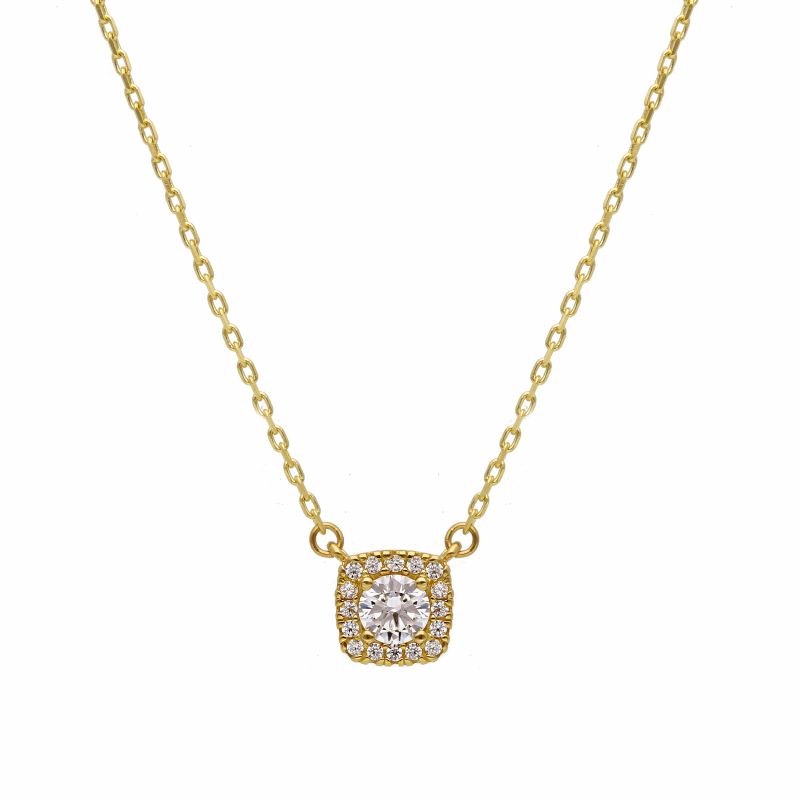 Φωτογραφία από Girocollo in oro giallo k14 con zirconi cubici (code S244039)
