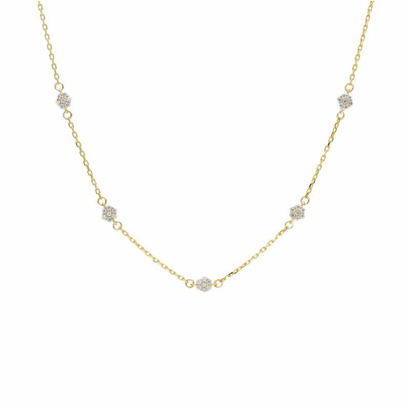 Φωτογραφία από Gold necklace k9 with white zircon (code S253344)