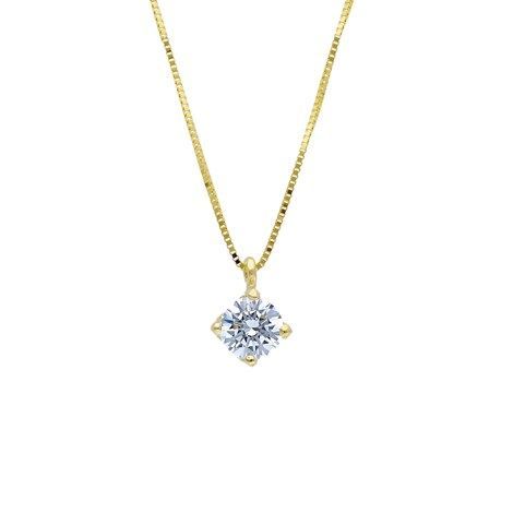 Φωτογραφία από Yellow gold single stone necklace k18 with diamond (code S254221)